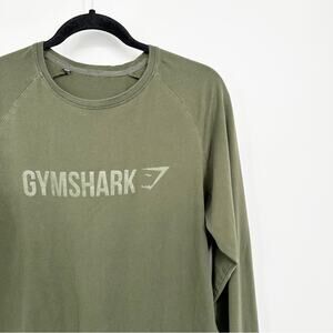 Gymshark Men's Green Long Sleeve Active Shirt